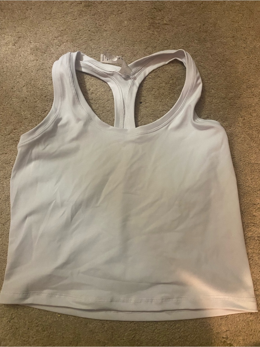 Women's White Racerback Crop Tank Top